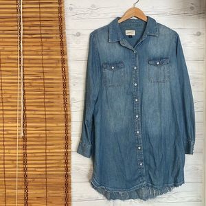 Universal Thread Jean Shirt Long Distressed Target